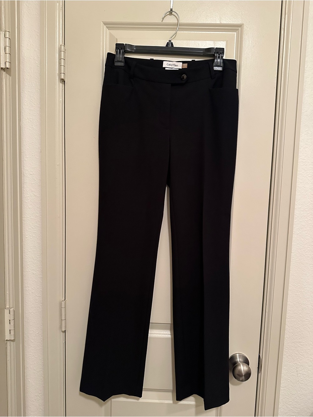 Calvin Klein Women's Black Wide-Leg Dress Pants